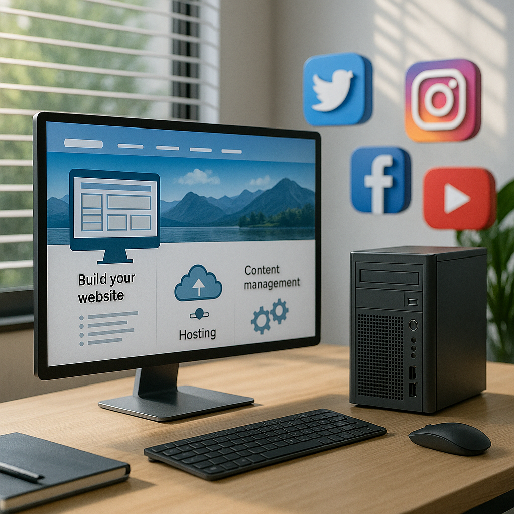 Website Hosting &amp; Designer دور تصميم المواقع والاستضافة في دعم التسويق بالمحتوى الرقمي cPanel استضافة موقع وتسويق المحتوى الرقمي سيو محرك بحث جوجل تصميم موقع