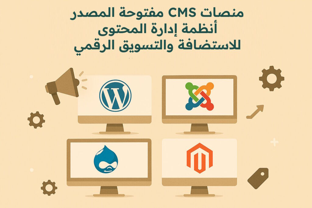 Website Designer تصميم موقع مقارنة أفضل منصات ادارة المواقع مفتوحة المصدر Open Source CMS استضافة موقع وتسويق المحتوى الرقمي سيو محرك بحث جوجل