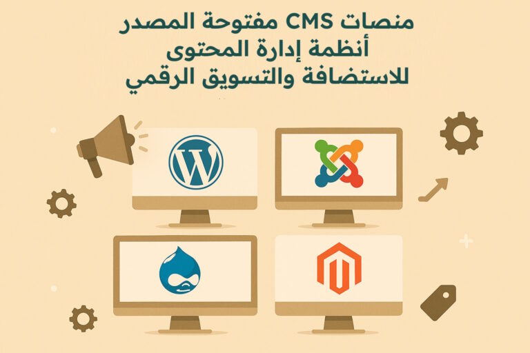Website Designer تصميم موقع مقارنة أفضل منصات ادارة المواقع مفتوحة المصدر Open Source CMS استضافة موقع وتسويق المحتوى الرقمي سيو محرك بحث جوجل