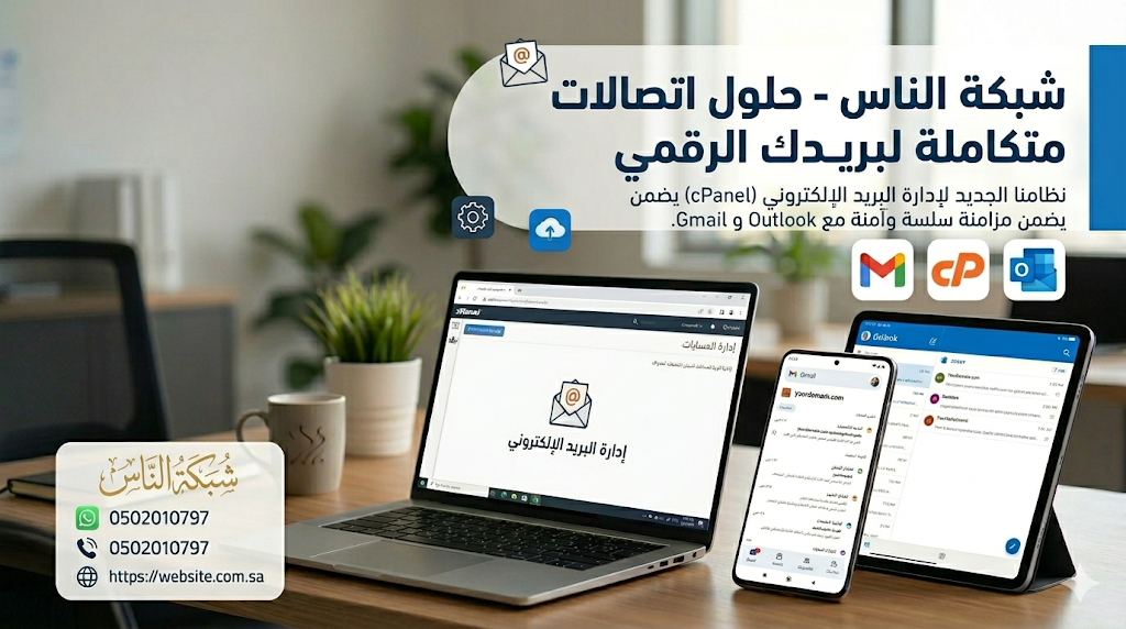 تشغيل بريد cPanel عبر تطبيق Gmail وتطبيق Outlook