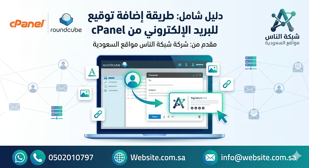 دليل شامل من "شركة شبكة الناس مواقع السعودية": طريقة إضافة توقيع لرسائل البريد الإلكتروني عبر cPanel