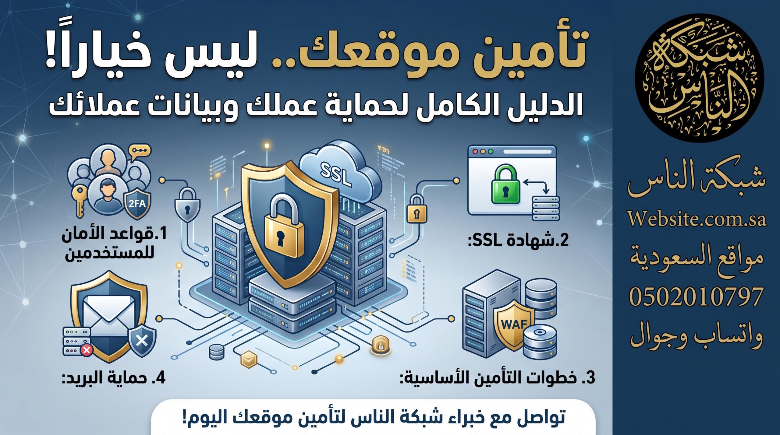 أقوى دليل لتأمين موقعك الإلكتروني شهادات SSL وحماية البيانات