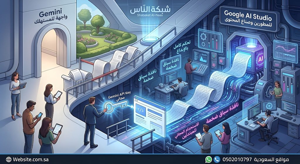 اكتشف الفرق بين Gemini و AI Studio وتعرف على كيفية استخدام المنصة مجاناً وحل مشكلة حجم النص للمطورين والمبتدئين