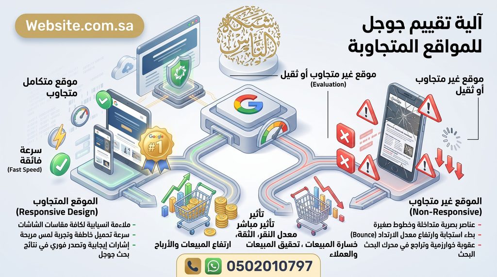 التجاوب الكامل مع الجوال وتأثيره على معايير Google Mobile-First Indexing