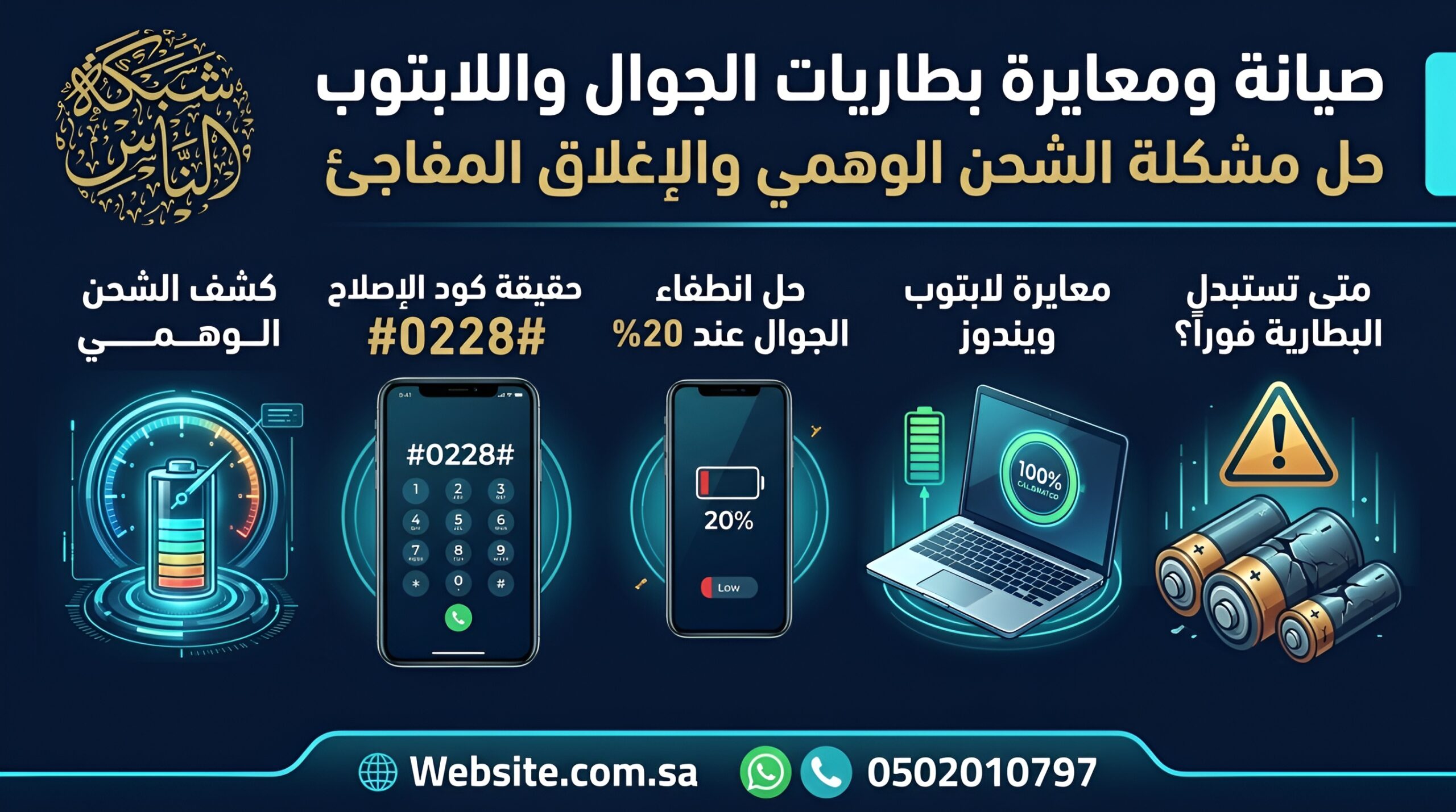دليلك العملي لـ صيانة بطاريات الجوال واللابتوب: كيفية إعادة المعايرة وتصليح مشكلة الشحن الوهمي